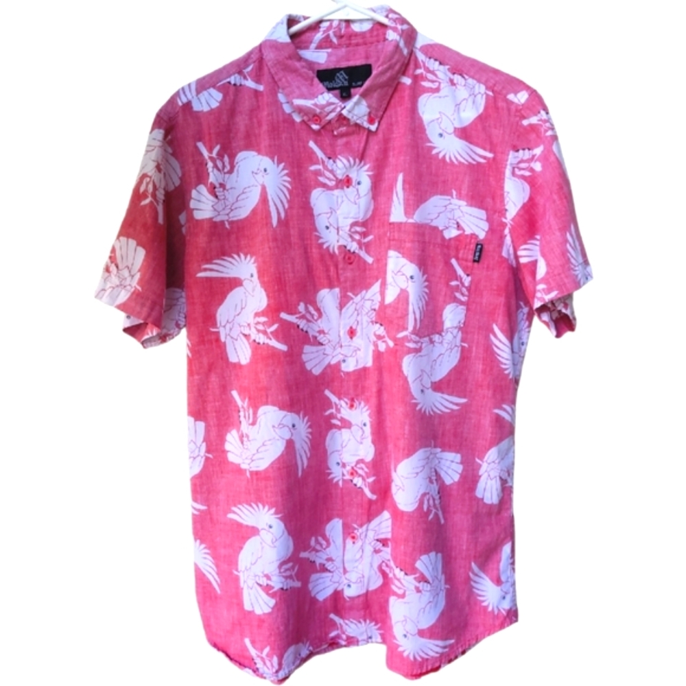 Molokai Surf Co. Parrot Button Down Shirt Size XL